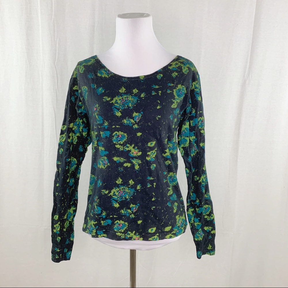 Urban Outfitters blue and green floral top